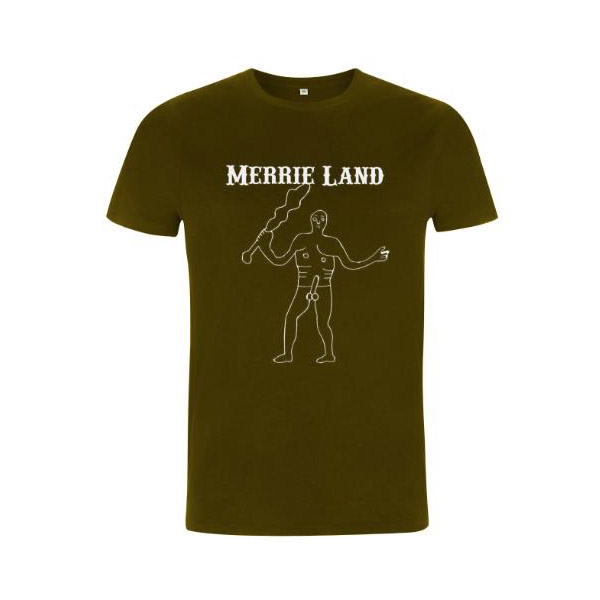 Merrie Land Khaki T-Shirt (White Giant) | The Good The Bad And The